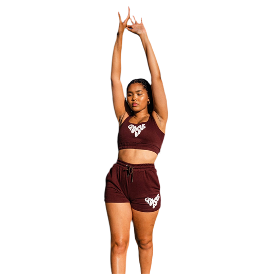 Women’s Summer Crop-Top Set (Russet)