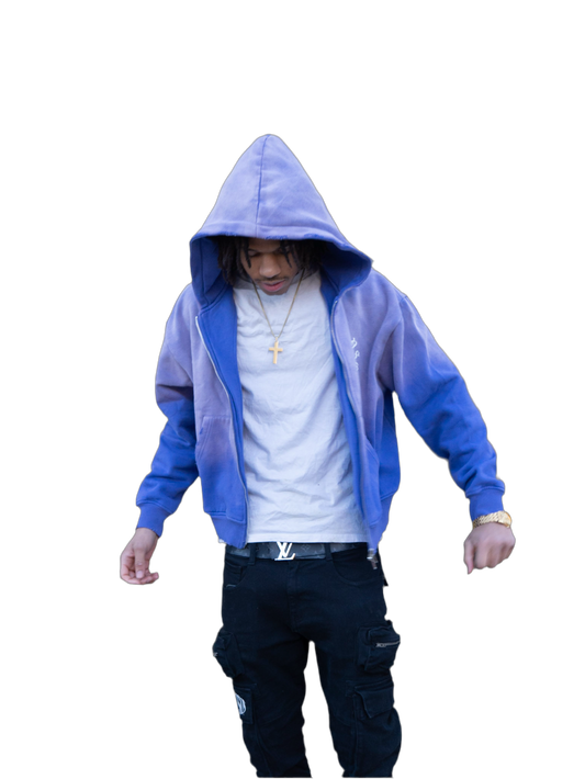 “Phantom” Zip-Up Hoodie (Purple)