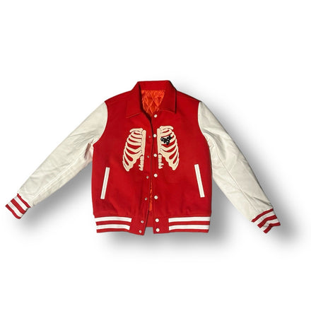 “Heart-Breaker” Skeleton Varsity Jacket