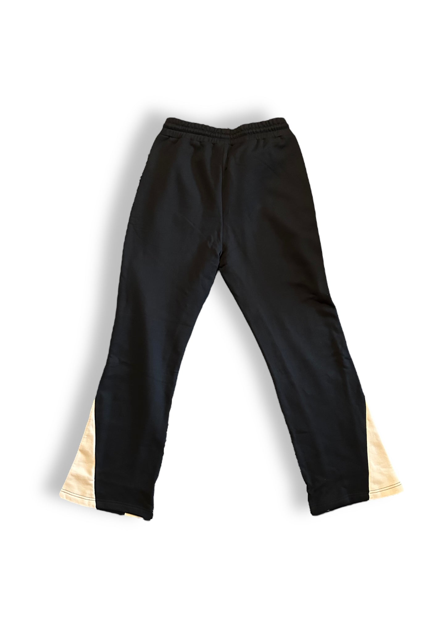 Cozy Flared Sweatpants (Black / Cream)