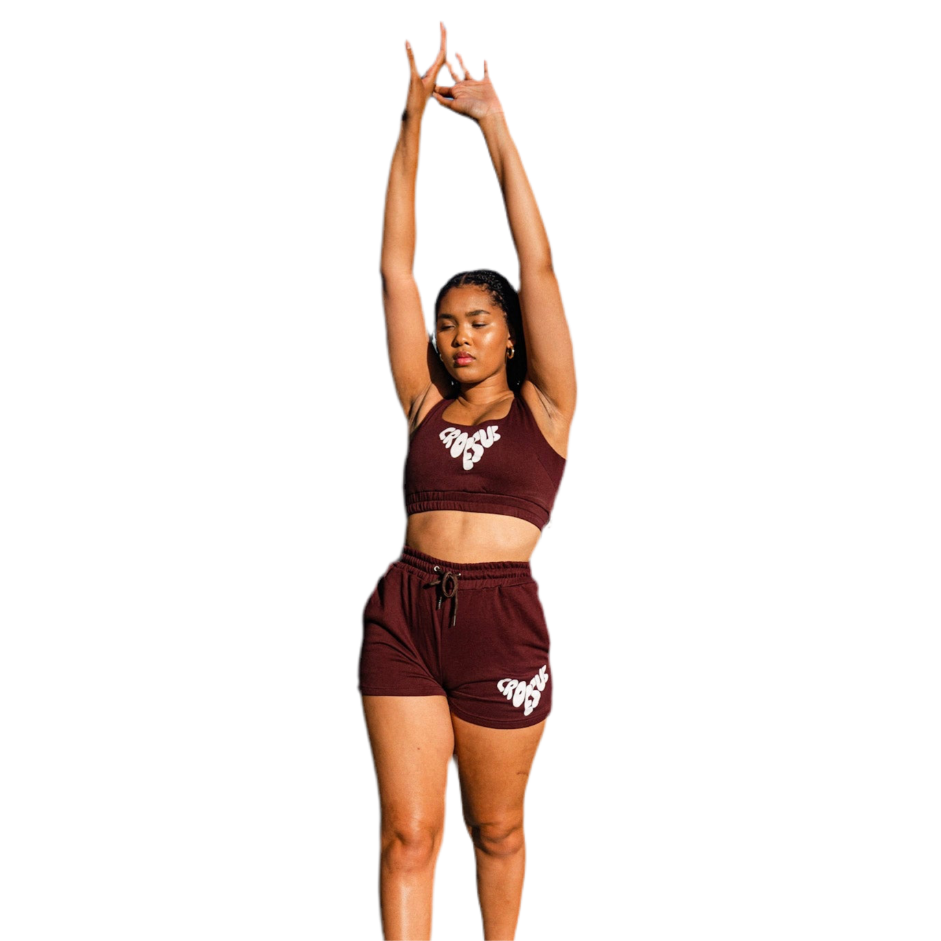 Women’s Summer Crop-Top Set (Russet)