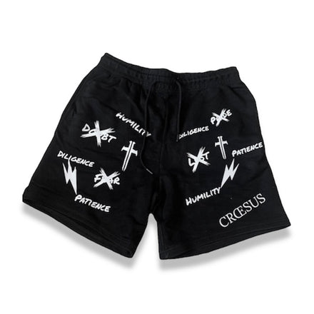 “Vices & Virtues” Sweatshorts (Black)