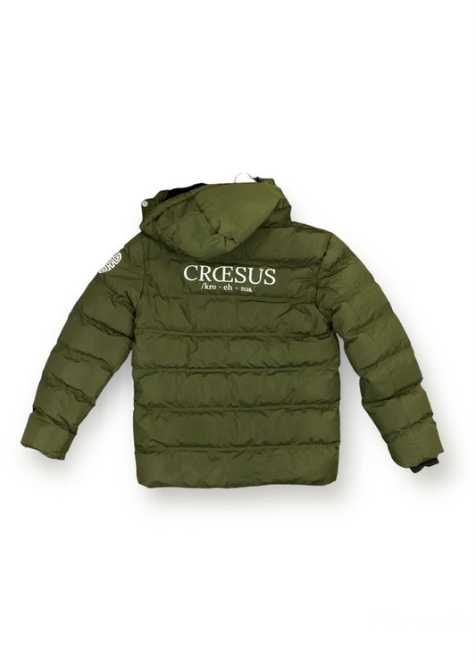 "Grandeur" Puffer Coat (Olive)
